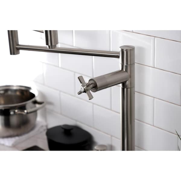 Deck Mount Pot Filler, Brushed Nickel